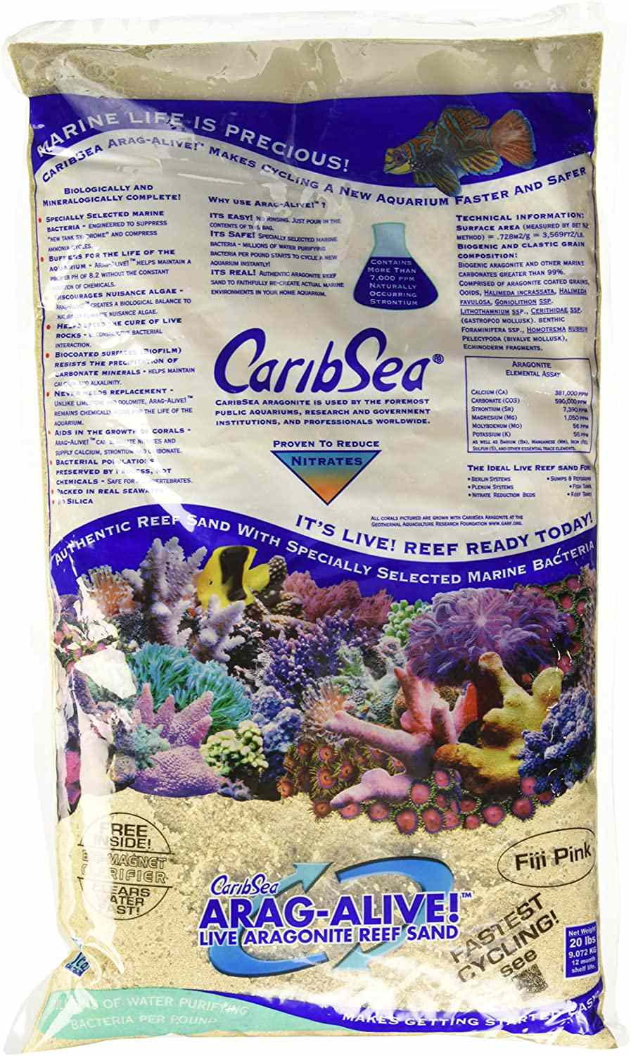Carib Sea Arag-Alive 20-Pound Fiji Pink Sand
