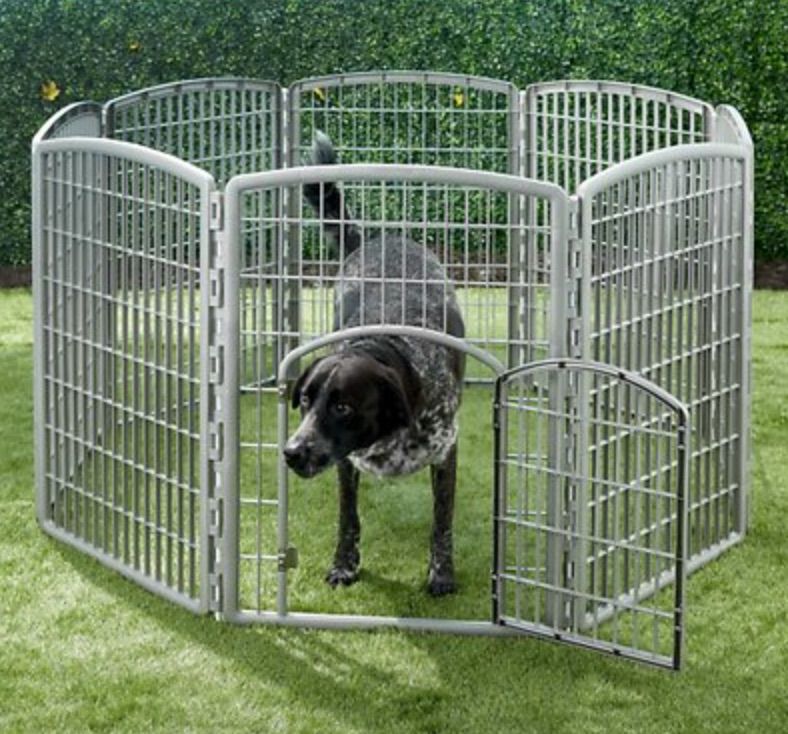 IRIS 8-Panel Plastic Exercise Dog Playpen