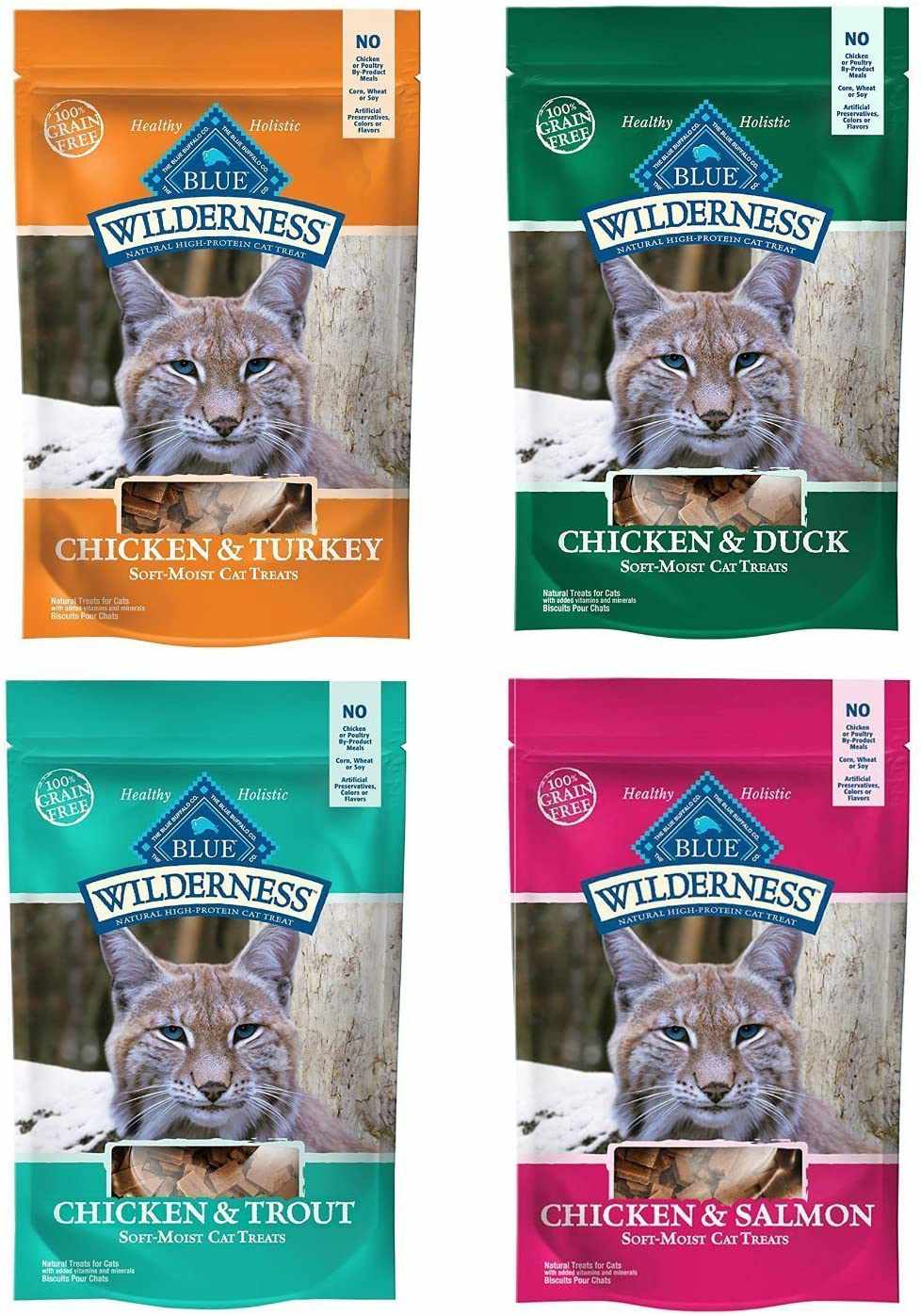 Blue Wilderness Soft-Moist Grain-Free Cat Treats Variety Pack