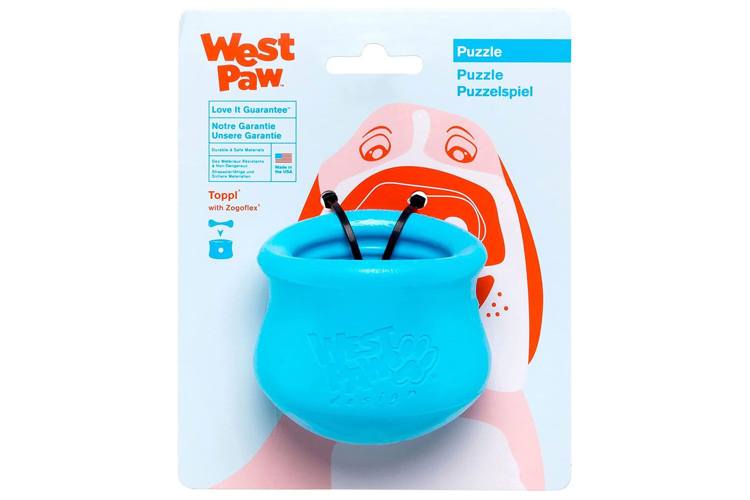 WEST PAW Zogoflex Toppl Treat Dispensing Dog Toy Puzzle