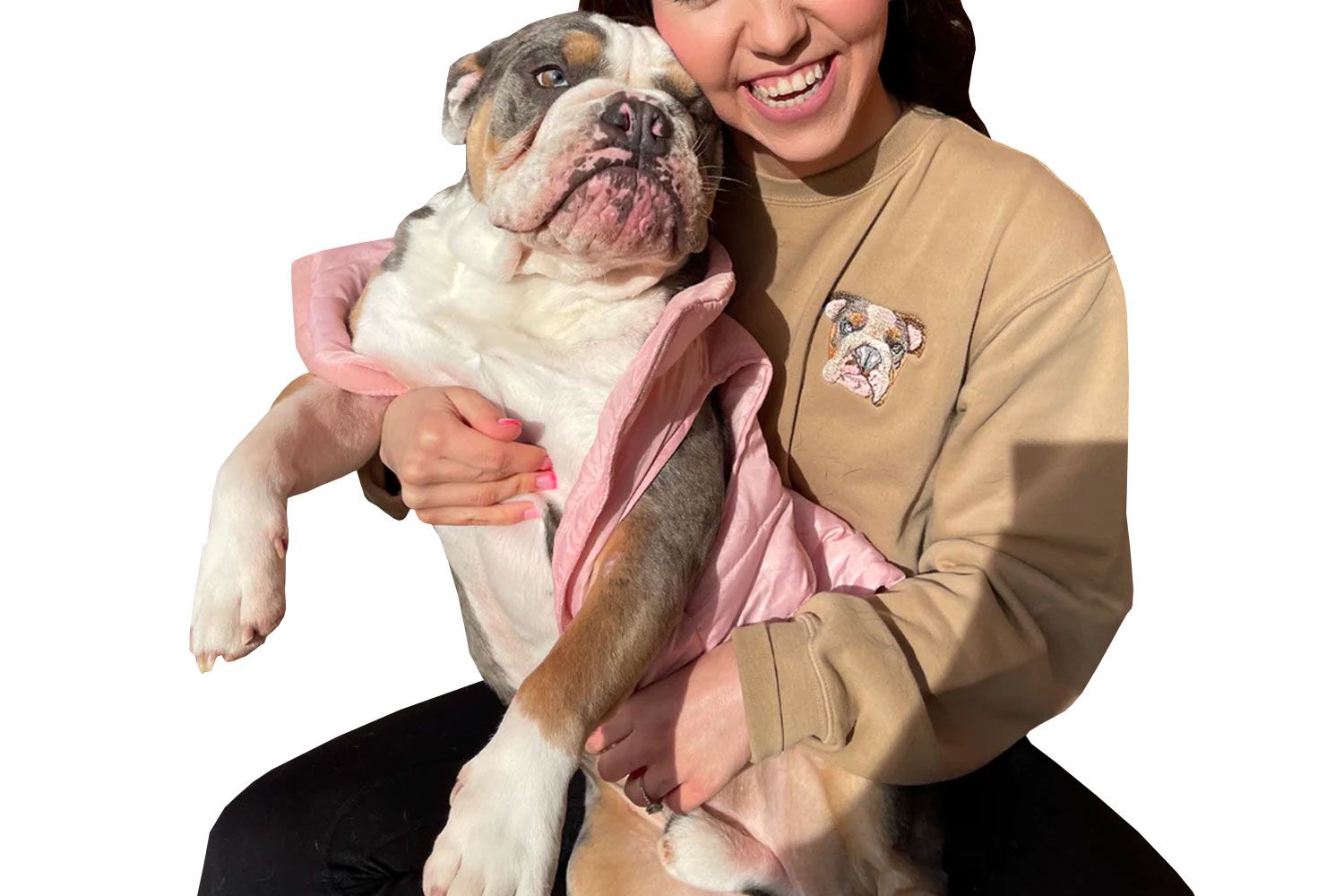 Pupsentials Custom Embroidered Pet Portrait Patch Sweatshirt
